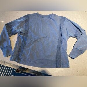 Jane and Delancey Pale Blue Long Sleeve Top with embroidery details